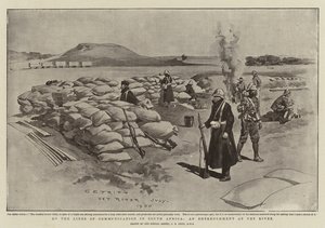 Op de communicatielijnen in Zuid-Afrika, een verschansing bij de Vet River